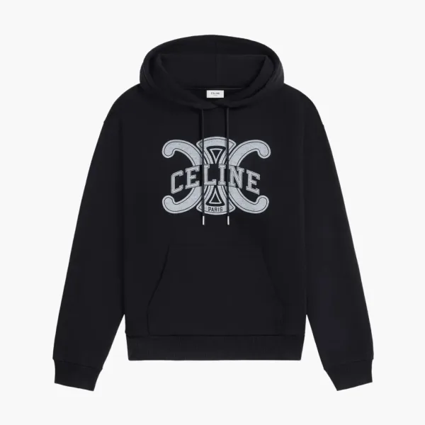 Celine Loose Hoodie Black/White
