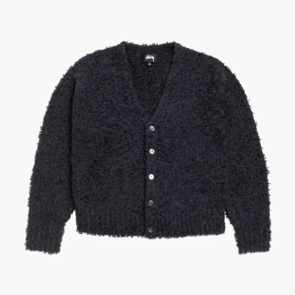 Stussy Textured Cardigan Black