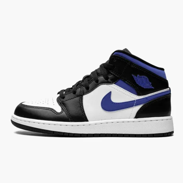 Air Jordan 1 Mid GS White Black Royal
