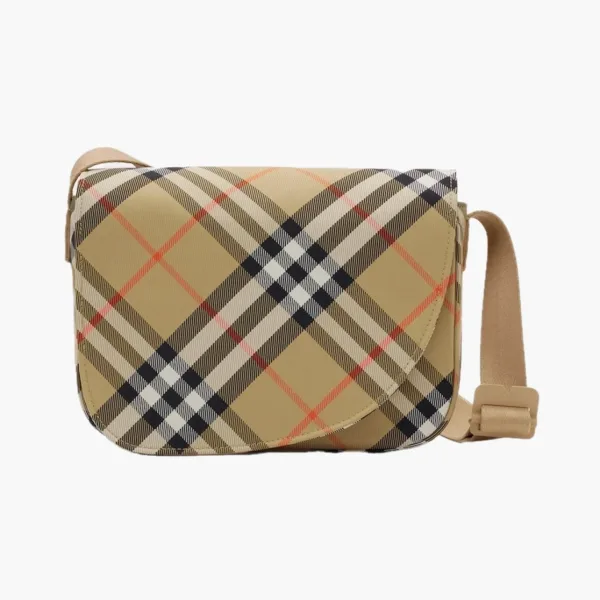 Burberry Checked Messenger Bag Beige