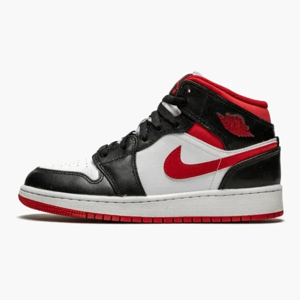 Air Jordan 1 Mid GS Gym Red Black White