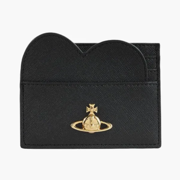 Vivienne Westwood Opio Saffiano Heart Card Holder Black