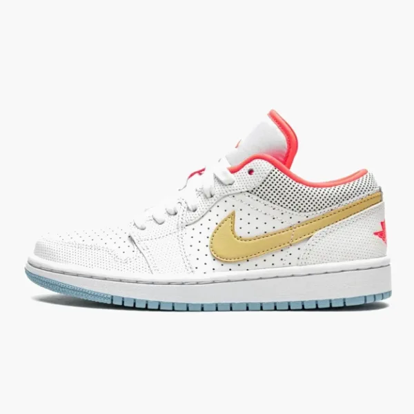 Air Jordan 1 Low SE WMNS White / Sesame / Flash Crimson