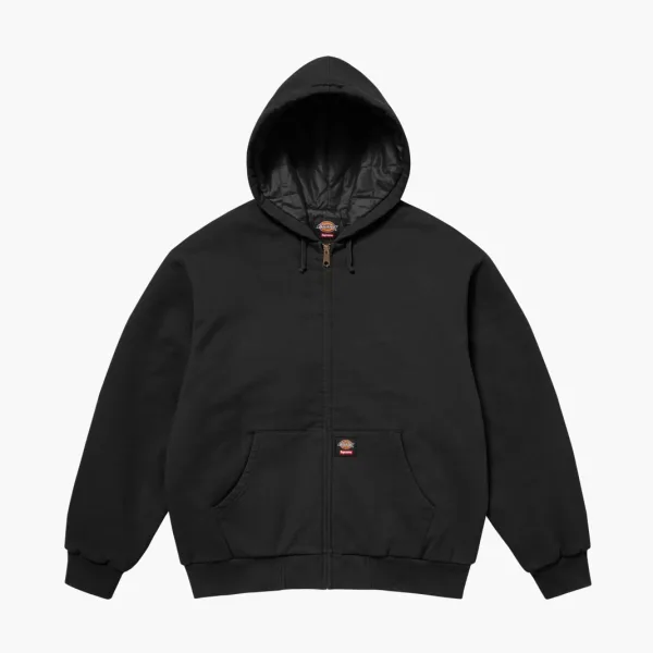 Supreme x Dickies Quilted Lined Zip Up Hooded Sweatshirt Black