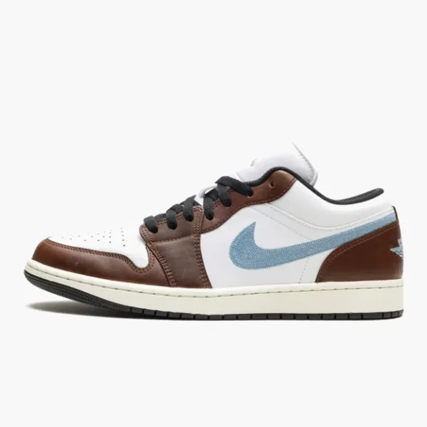Air Jordan 1 Low SE Embroidered Swoosh - Mocha