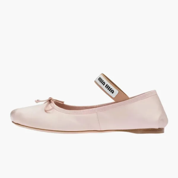 Miu Miu Satin Ballerinas Orchid Pink