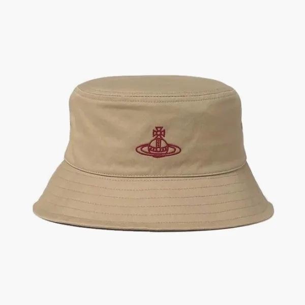 Vivienne Westwood Cotton Bucket Hat Beige