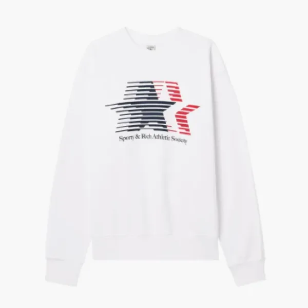 Sporty & Rich Athletic Society Unisex Sweatshirt White