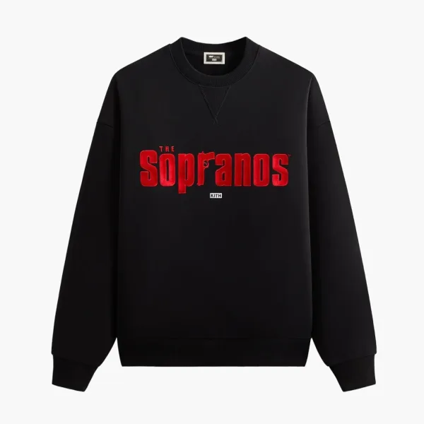Kith x The Sopranos Main Logo Nelson Crewneck Black