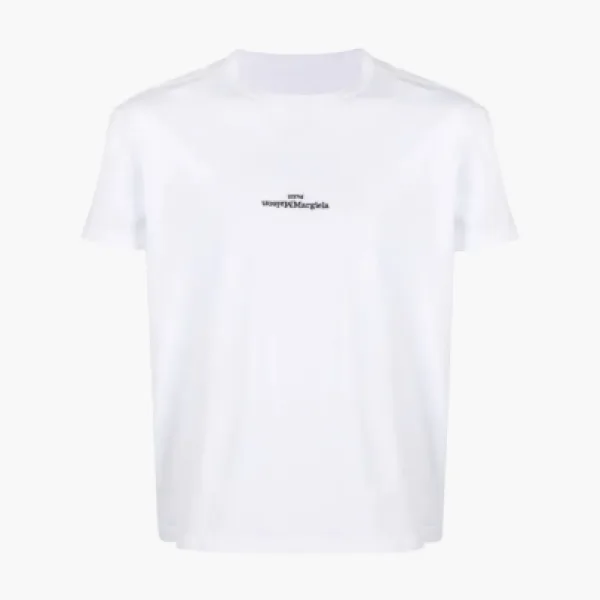 Maison Margiela Logo-embroidered Cotton T-shirt White