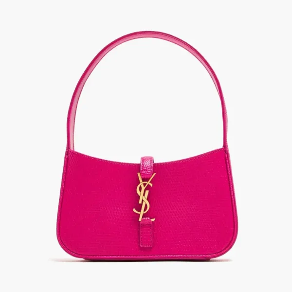 Saint Laurent Le 5 À 7 Mini Hobo Bag Pink Exotic Leather