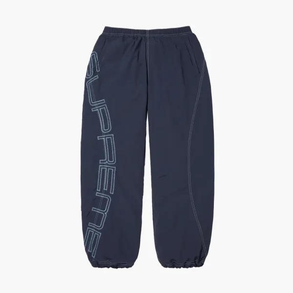 Supreme  Spellout Embroidered Track Pant Navy