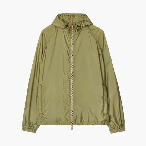 Burberry Nylon Hooded Jacket Green