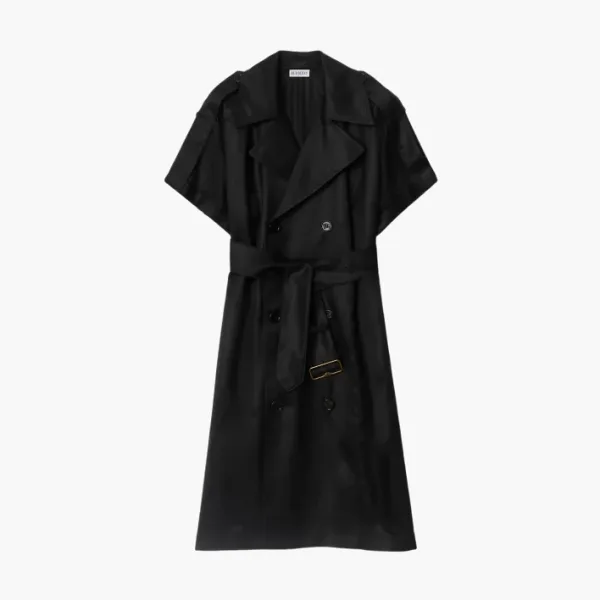 Burberry Viscose Trench Dress Black