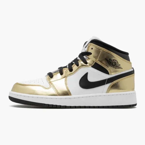 Air Jordan 1 Mid SE GS Metallic Gold