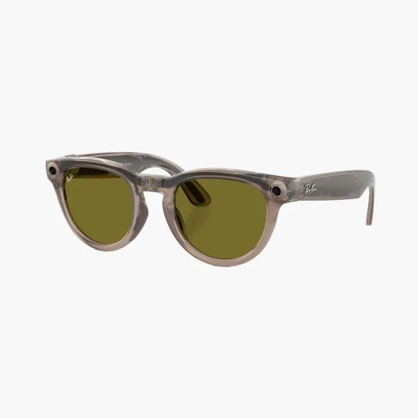 Ray-Ban Meta Headliner Shiny Warm Stone Clear / Transitions Dark Green