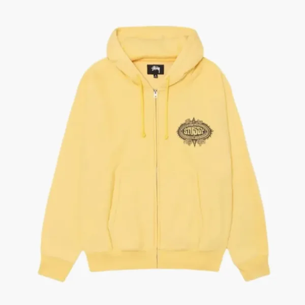 Stussy Mantra Zip Hoodie Yellow