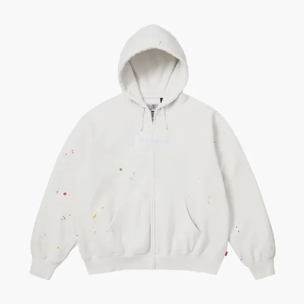 Supreme x MM6 Maison Margiela Box Zip Up Hooded Sweatshirt White