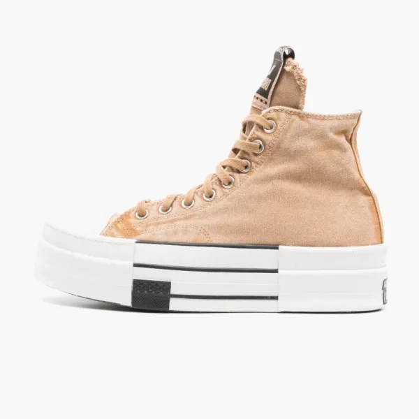 Rick Owens x DRKSHDW DBL DRKSTAR Chuck 70 High Washed Canvas Pack - Blonde