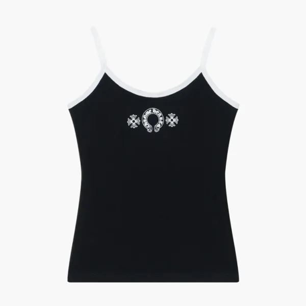 Chrome Hearts Horseshoe Logo Tank Top Black 
