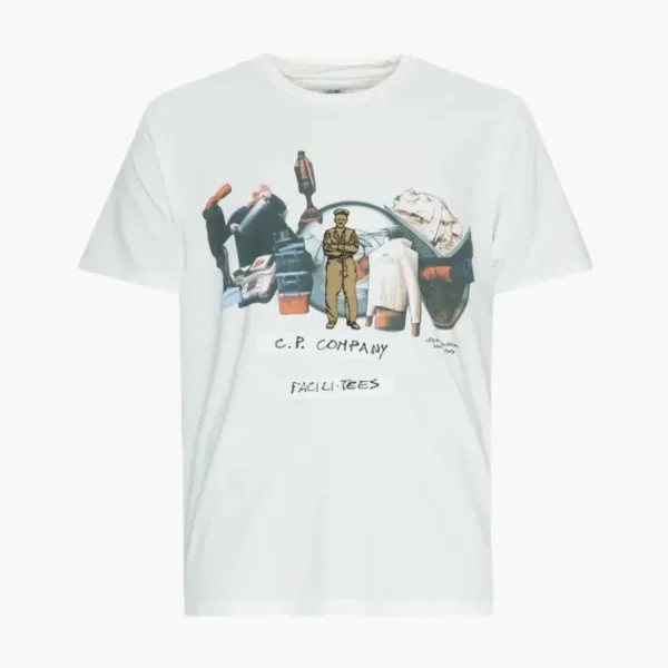 C.P. Company Graphic Print Cotton T-shirt White