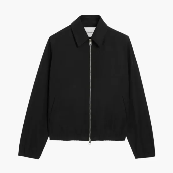 Ami Paris Cotton De Cœur Zipped Jacket Black