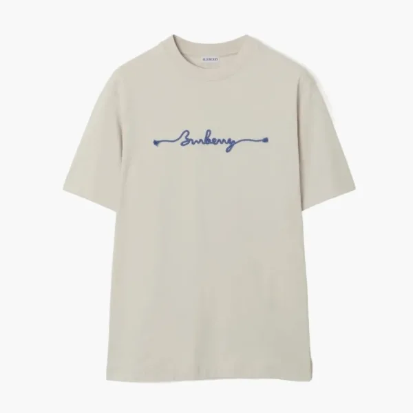 Burberry Knot Logo Cotton T-shirt Sail