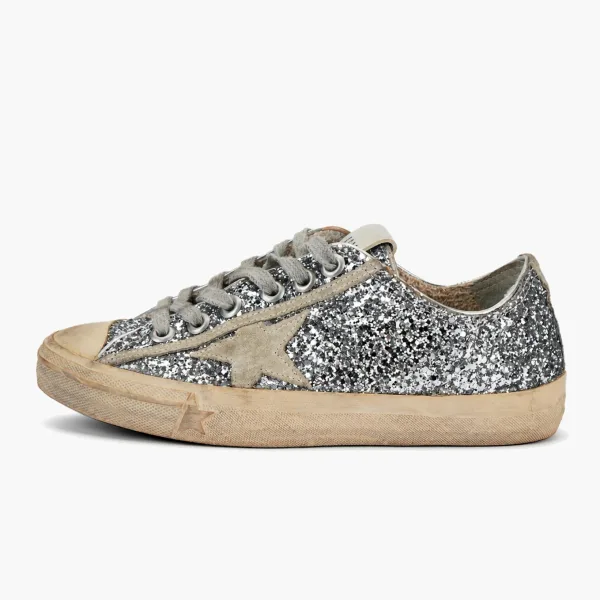 Golden Goose V-Star WMNS Silver Glitter