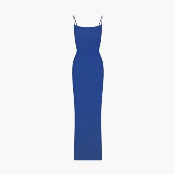 SKIMS Soft Lounge Long Slip Dress Blue