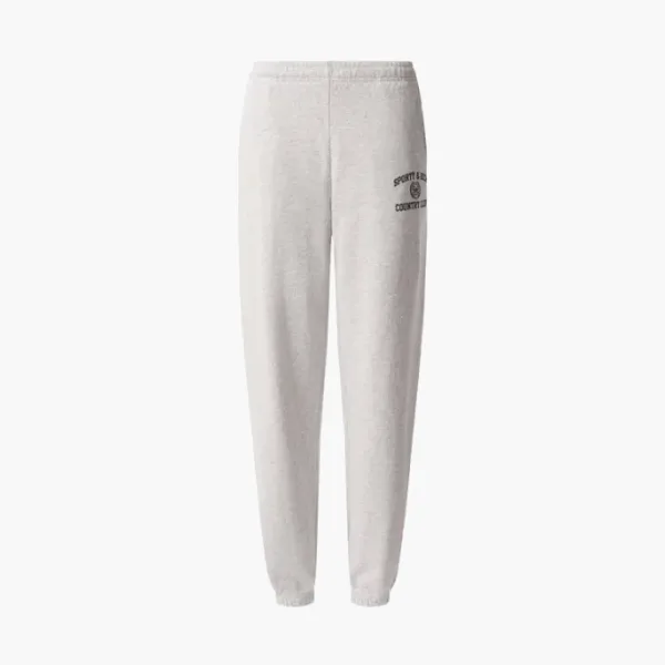 Sporty & Rich Varsity Crest Tapered Leg Pants Gray