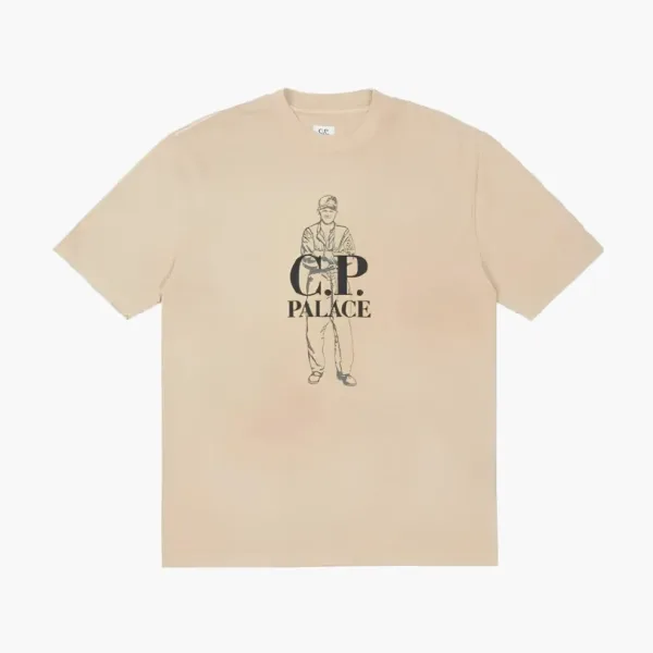 PALACE X C.P. Company T-shirt Beige