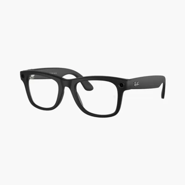 Ray-Ban Meta Wayfarer Sunglasses Black Clear/Grey