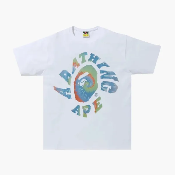 Bape Pigment Tie Dye Twist College Tee 'White/Sax'