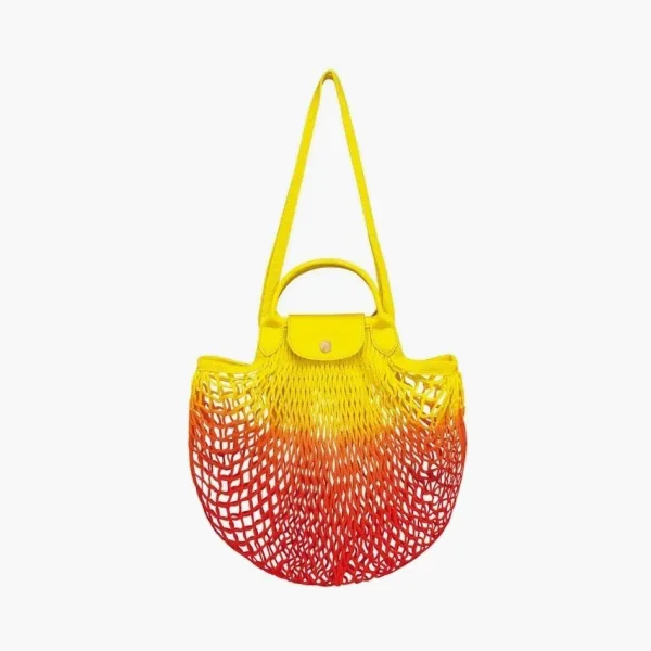 Longchamp Le Pliage Filet Top Handle Bag  Ombre Yellow/Orange