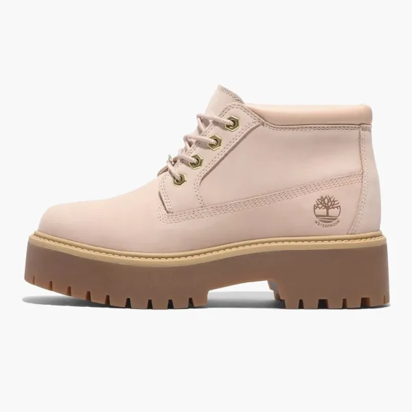 Timberland Stone Street Mid Lace Up Waterproof Boot WMNS Light Beige Nubuck