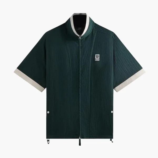 Kith x Wilson Dobby Zip Up Shirt Stadium
