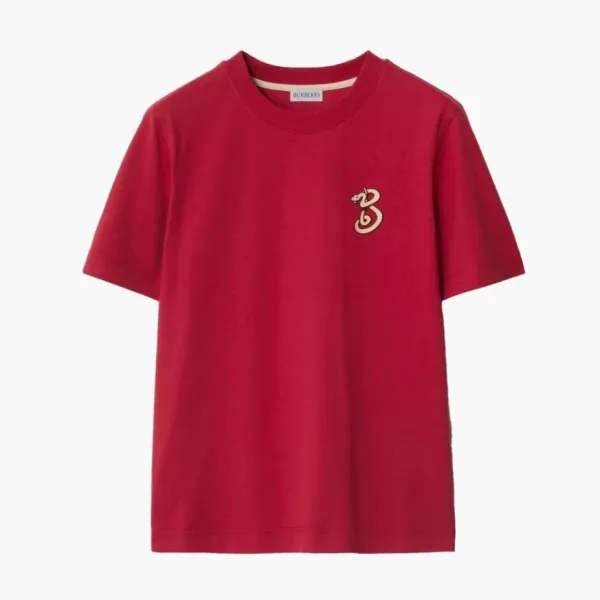 Burberry B Snake Cotton T-shirt  Geranium