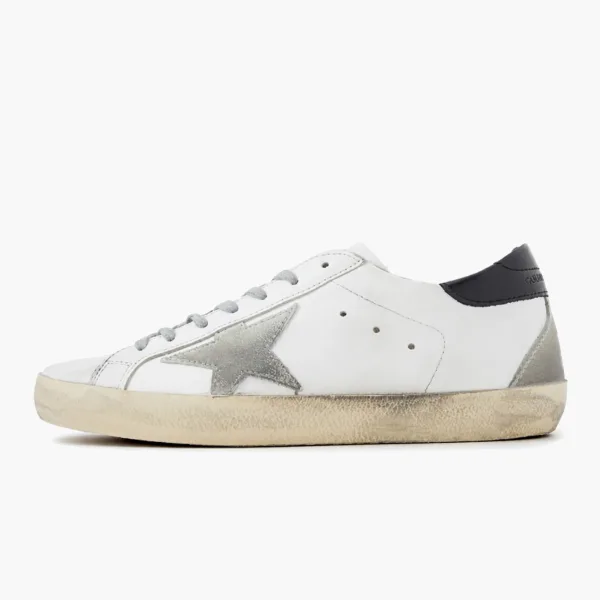 Golden Goose Superstar White Black Heel