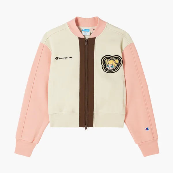 Champion x Pop Mart Bomber Jacket White/Pink