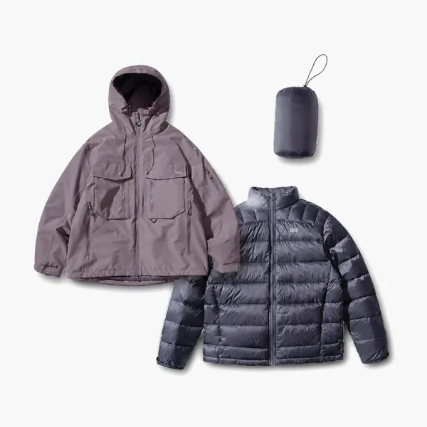 Nothomme 3-in-1 Hooded Down Jacket Wilderness Purple
