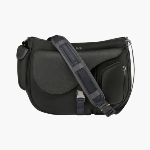 Dior X Sacai Saddle Soft Dark Brown Green