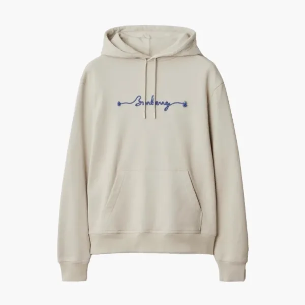 Burberry Knot Logo Cotton Hoodie Sail