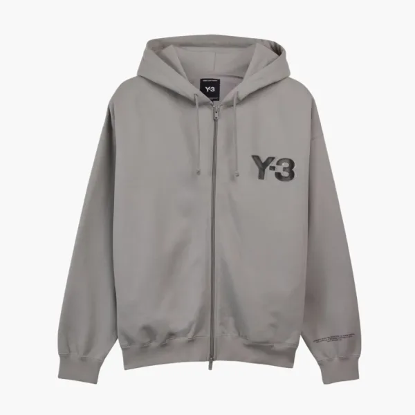 Adidas x Y-3 Logo Zip Hoodie Charcoal Solid Grey