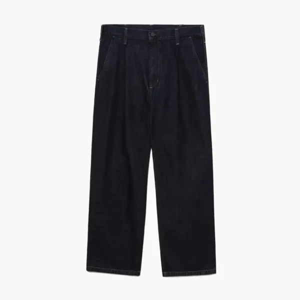 Carhartt WIP Wide Leg Pleated Jeans Indigo
