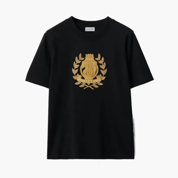 Burberry B Crest Cotton T-shirt  Black