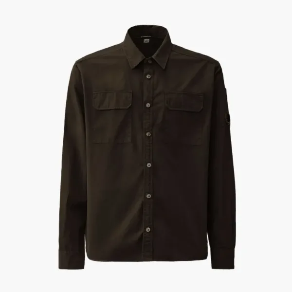 C.P.Company Pocket Detail Shirt Brown