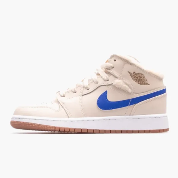 Air Jordan 1 Mid TD Fleece Pearl White