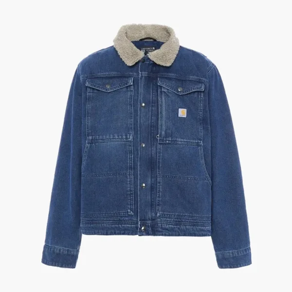 Carhartt 0J6323 DENIM SHERPA-LINED JACKET 2 RELAXED FIT Beech