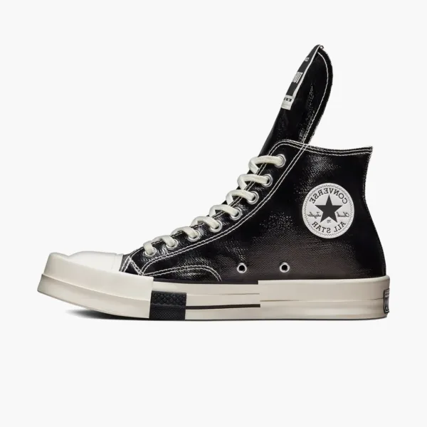 Rick Owens X Converse Drkshdw Turbodrk Chuck Taylor All-star 70 HI Black Lacquered Denim