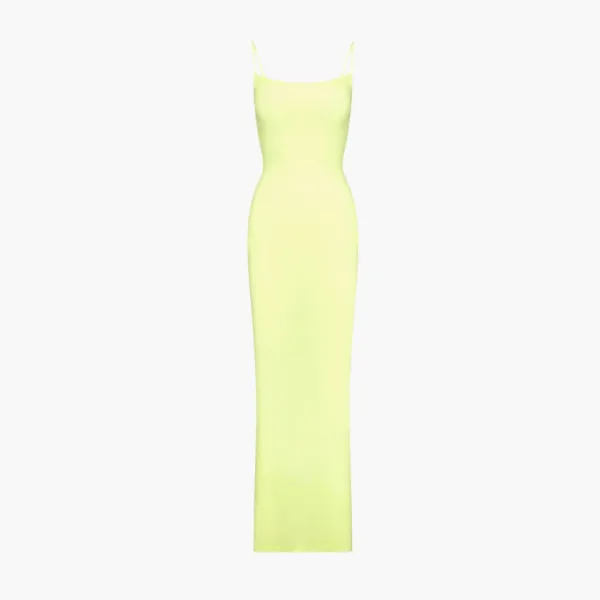 Skims Soft Lounge Long Slip Dress Lemonade